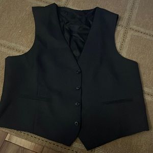 Large size black dress vest.